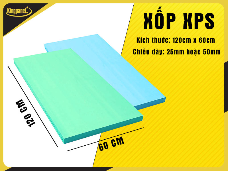 Kích thước xốp xps cách nhiệt