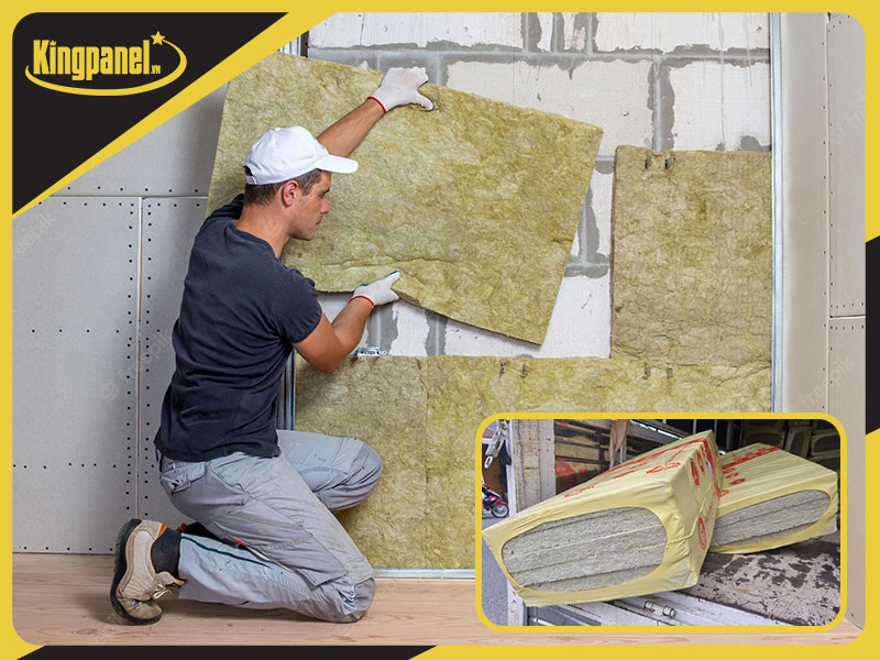 Lắp tường cách âm rockwool