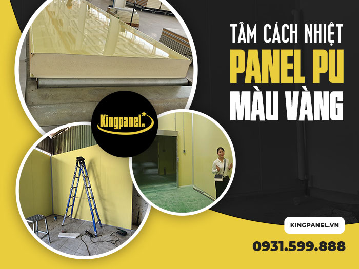 Tấm cách nhiệt chống nóng panel pu vàng