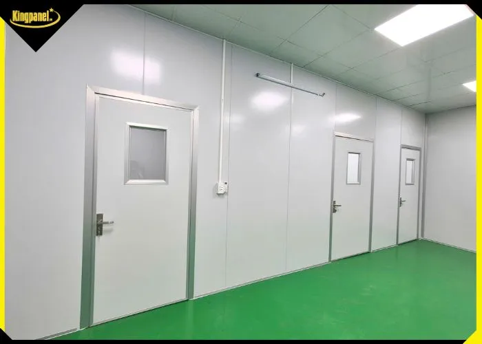 Cửa panel 1 cánh ô kính cho phòng sạch y tế