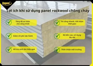 các lợi ích vượt trội của vách ngăn panel rockwool chống cháy cách âm cách nhiệt cho công trình