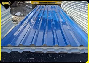 Tấm tôn PU cách nhiệt chống nóng màu xanh dương chính hãng
