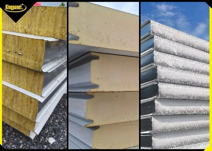 So sánh 3 loại tấm panel cách nhiệt chống cháy lõi rockwool bông khoáng lõi pu và lõi eps