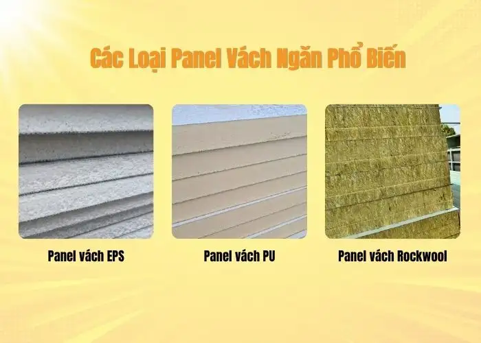 Các loại panel phổ biến được sử dụng làm vách hiện nay