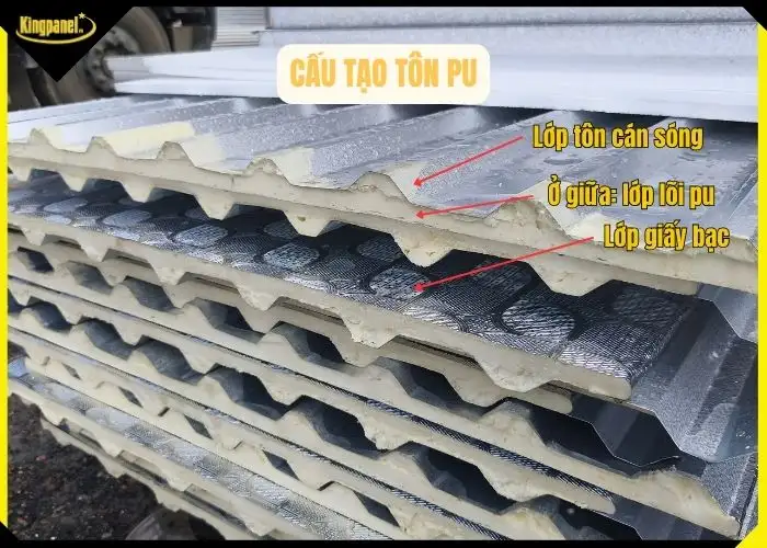 Tôn PU cách nhiệt phù hợp các công trình cần mái vừa chống nóng vừa có tính thẩm mỹ.