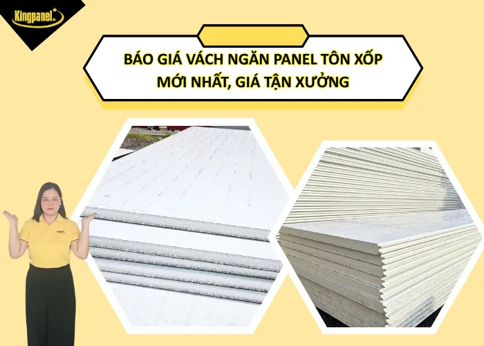Báo giá vách ngăn panel tôn xốp mới nhất giá tận xưởng
