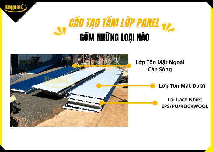 Cấu tạo tấm lợp panel gồm những loại nào