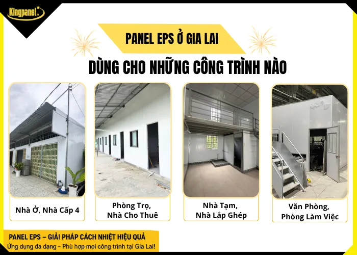 Panel EPS ở Gia Lai dùng cho những công trình nào