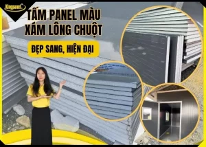 Tấm panel màu xám dựng vách ngăn phòng