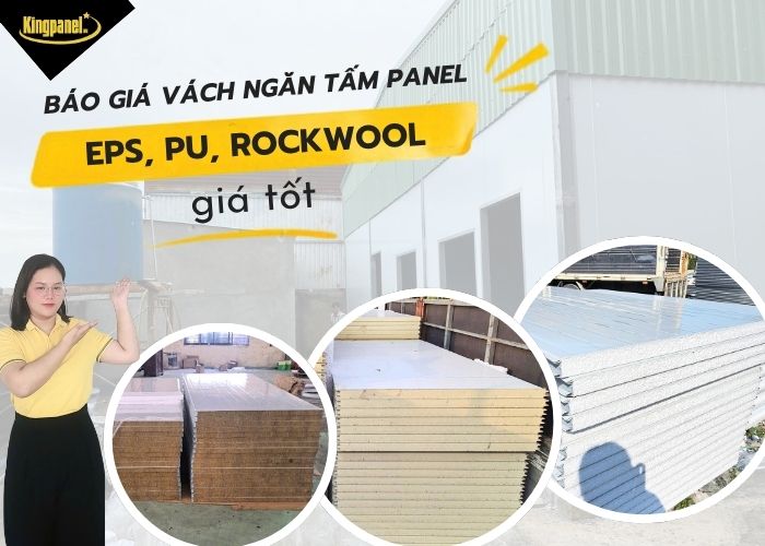 vách ngăn tấm panel eps, pu, rockwool giá tận xưởng