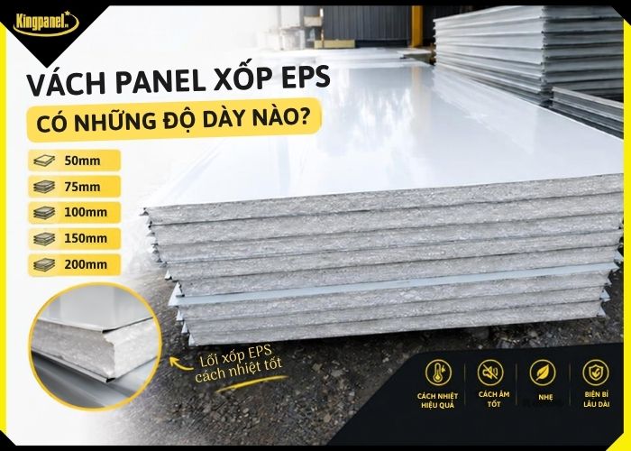 Vách panel xốp eps có những độ dày nào